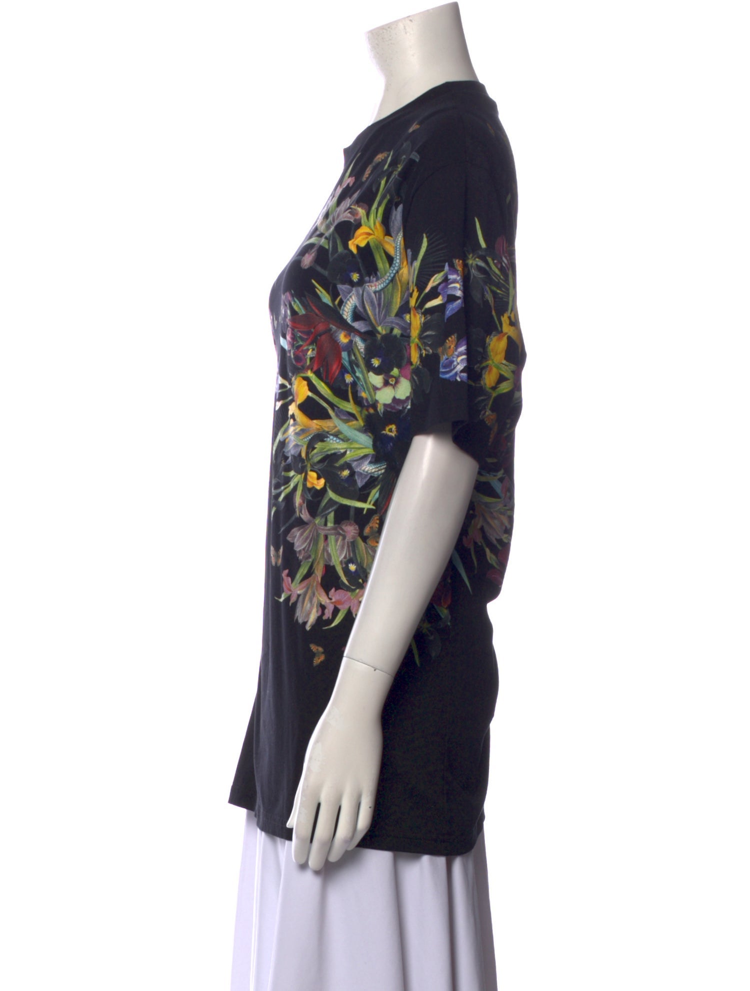 Givenchy Floral Print Crew Neck T-Shirt