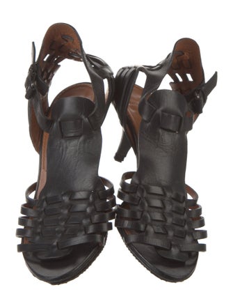 Givenchy Leather T-Strap Sandals