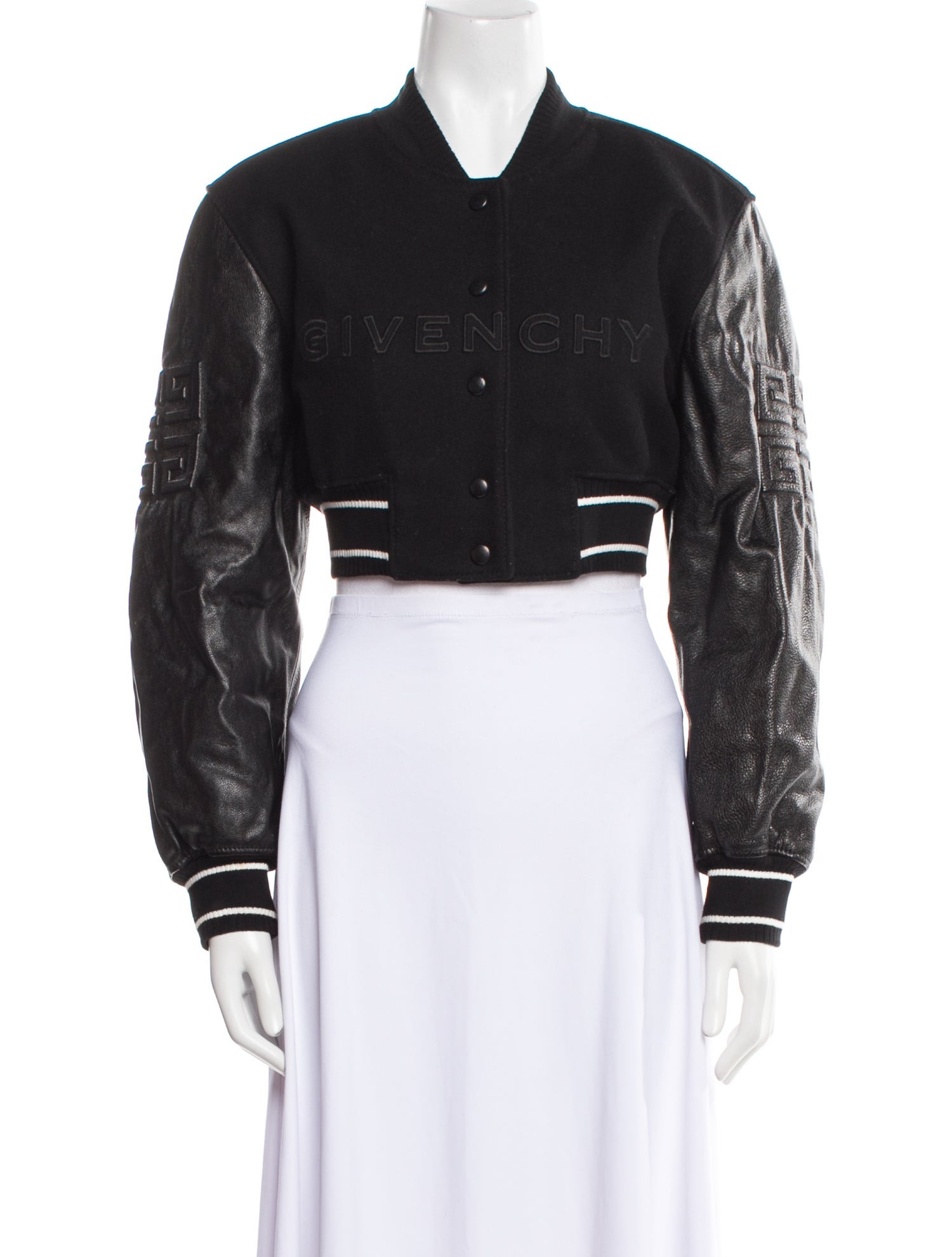 Givenchy Wool Colorblock Pattern Bomber Jacket