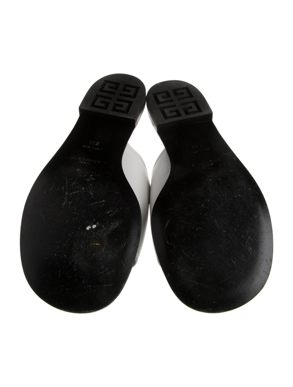 Givenchy Leather Slides White Graphic Print - image 5