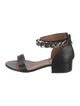 Givenchy Leather Chain-Link Accents Sandals