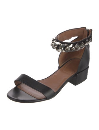 Givenchy Leather Chain-Link Accents Sandals