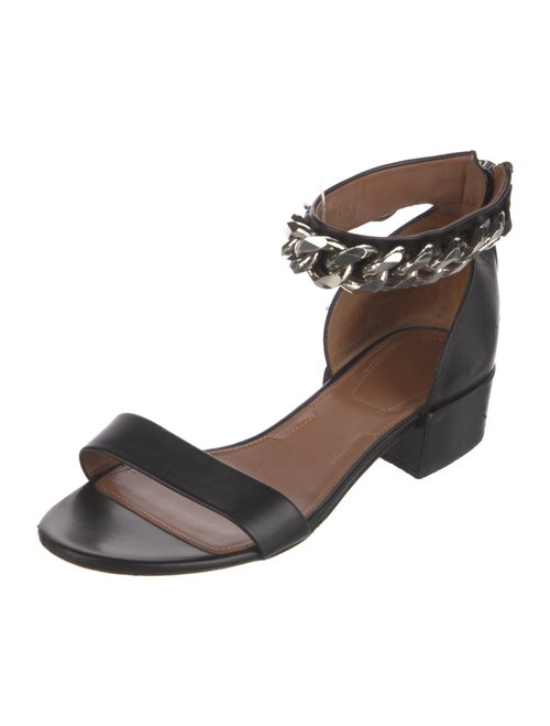 Givenchy Leather Chain-Link Accents Sandals