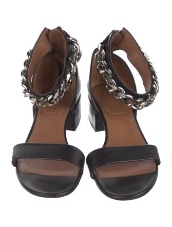 Givenchy Leather Chain-Link Accents Sandals
