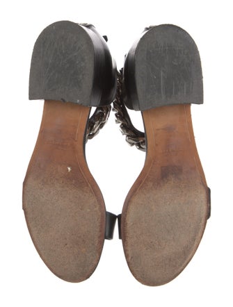 Givenchy Leather Chain-Link Accents Sandals