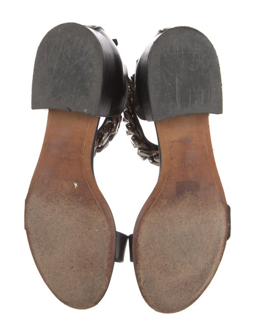 Givenchy Leather Chain-Link Accents Sandals