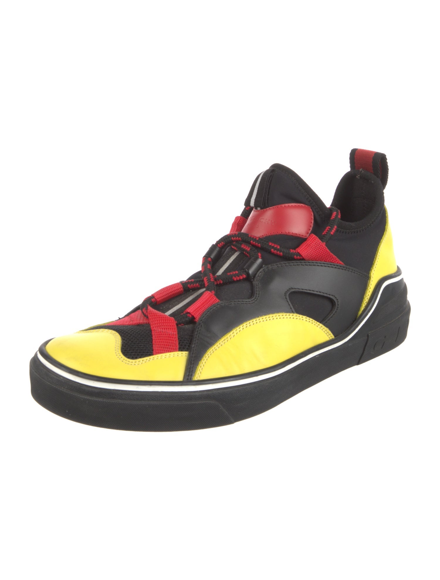 Givenchy Leather Colorblock Pattern Sneakers