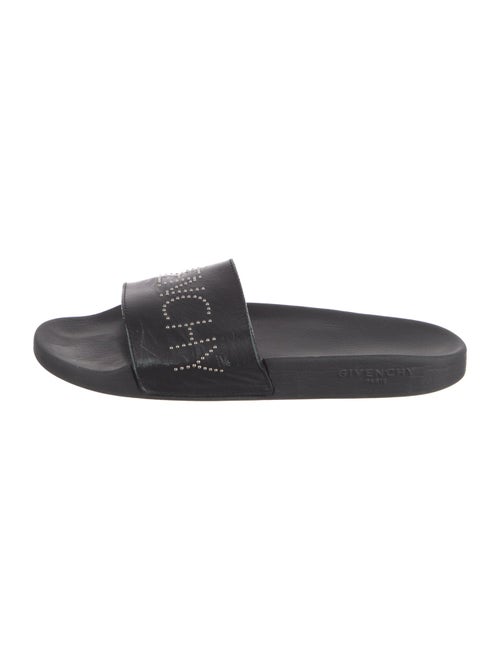 Givenchy Leather Graphic Print Slides