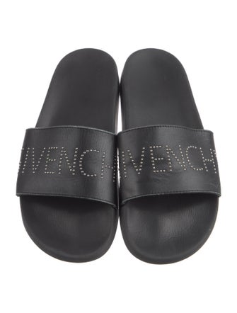 Givenchy Leather Graphic Print Slides