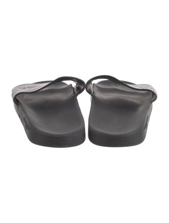 Givenchy Leather Graphic Print Slides