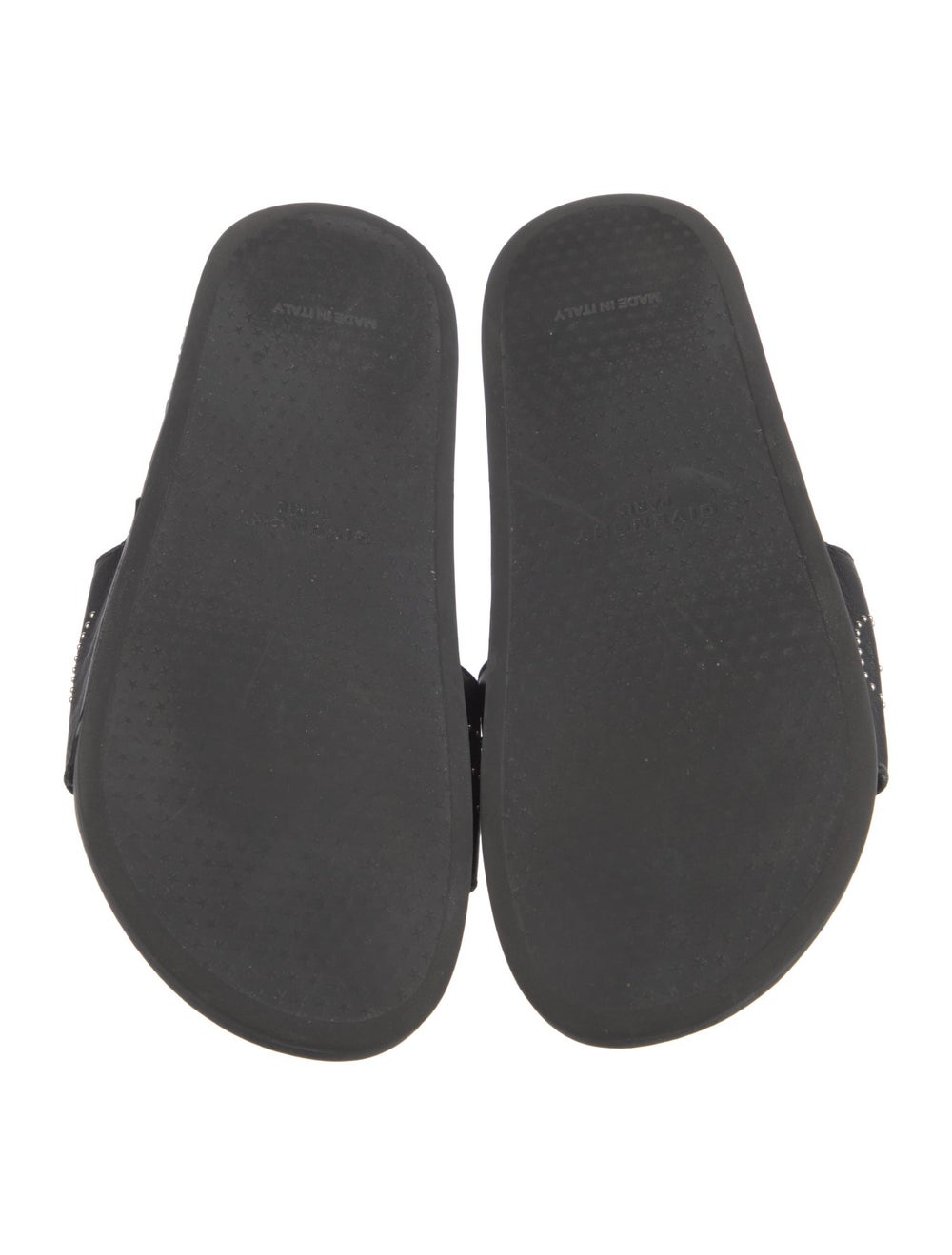 Givenchy Leather Slides Black Graphic Print Studd… - image 5