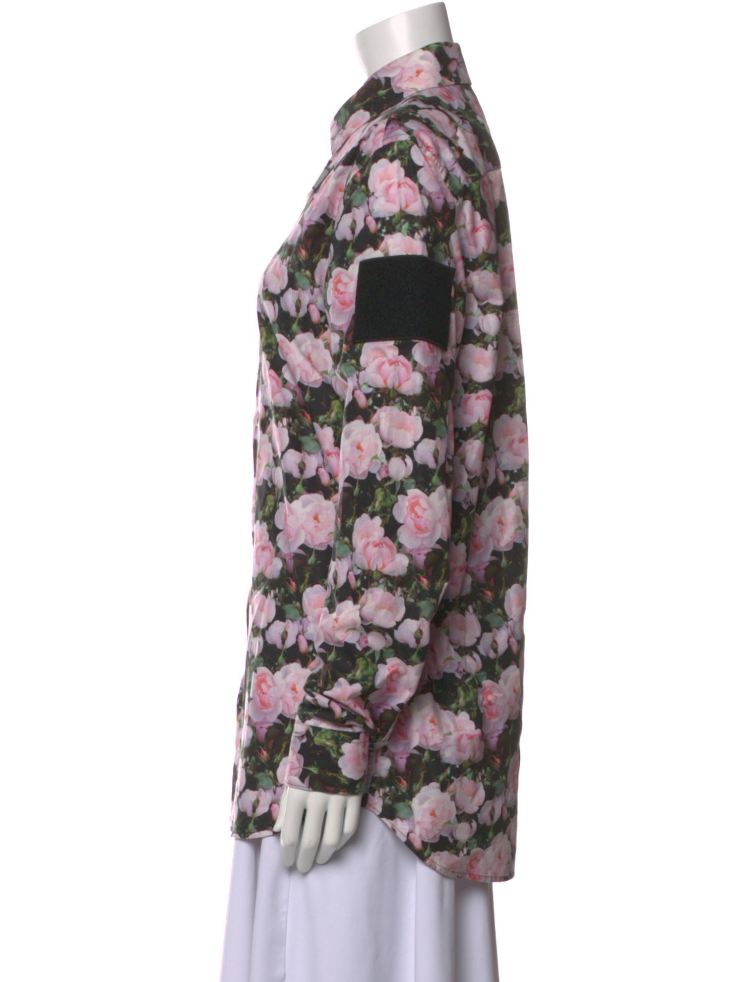 Givenchy Floral Print Long Sleeve Button-Up Top