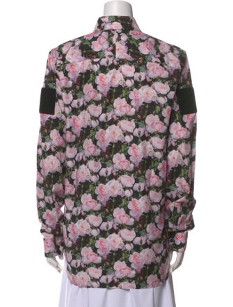 Givenchy Floral Print Long Sleeve Button-Up Top