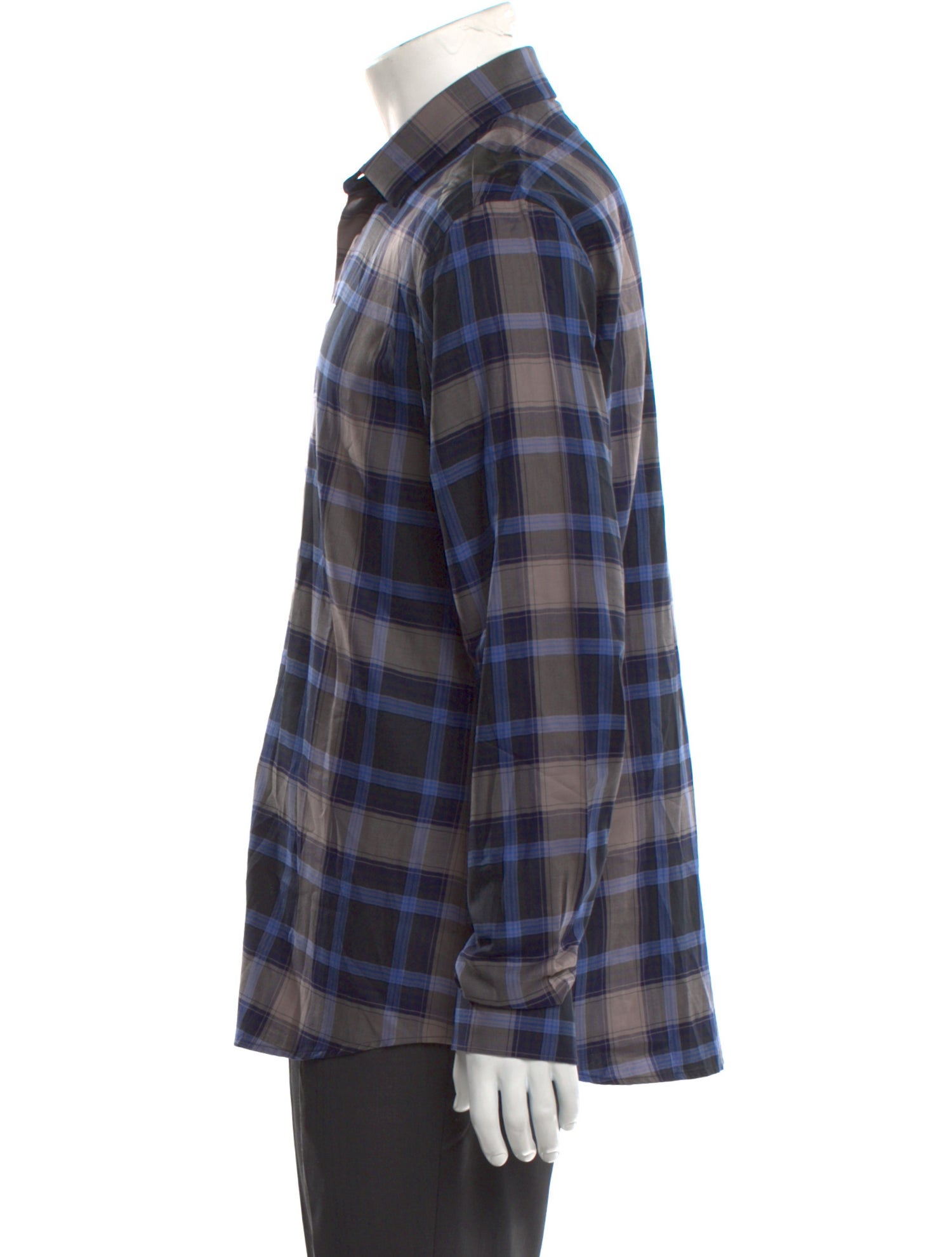 Givenchy Plaid Print Long Sleeve Shirt