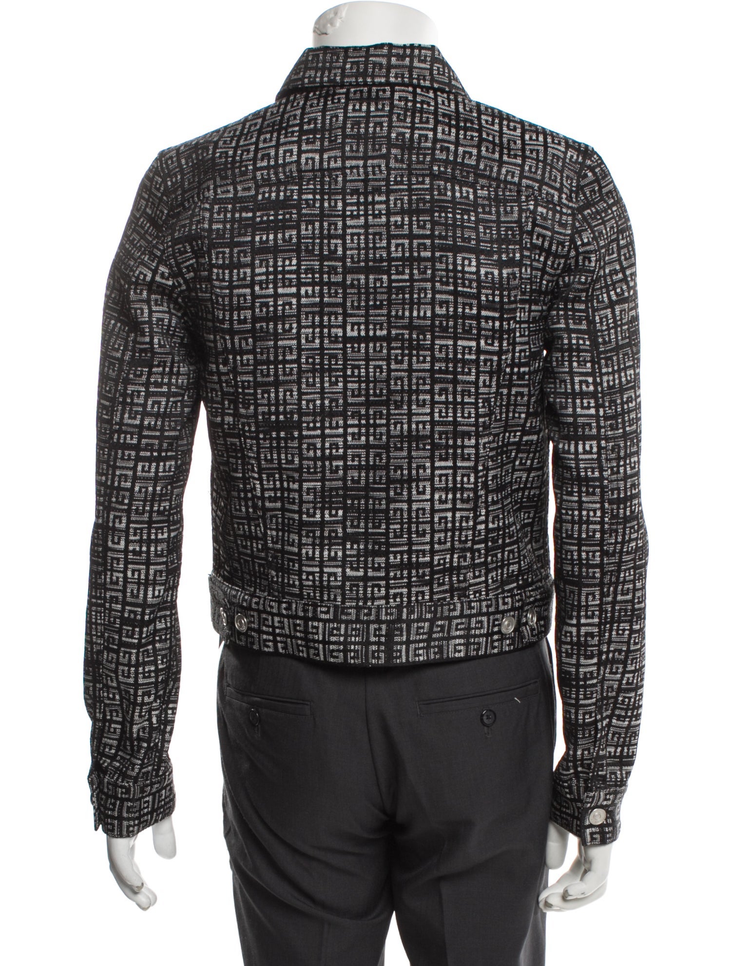 Givenchy Houndstooth Print Trucker Jacket