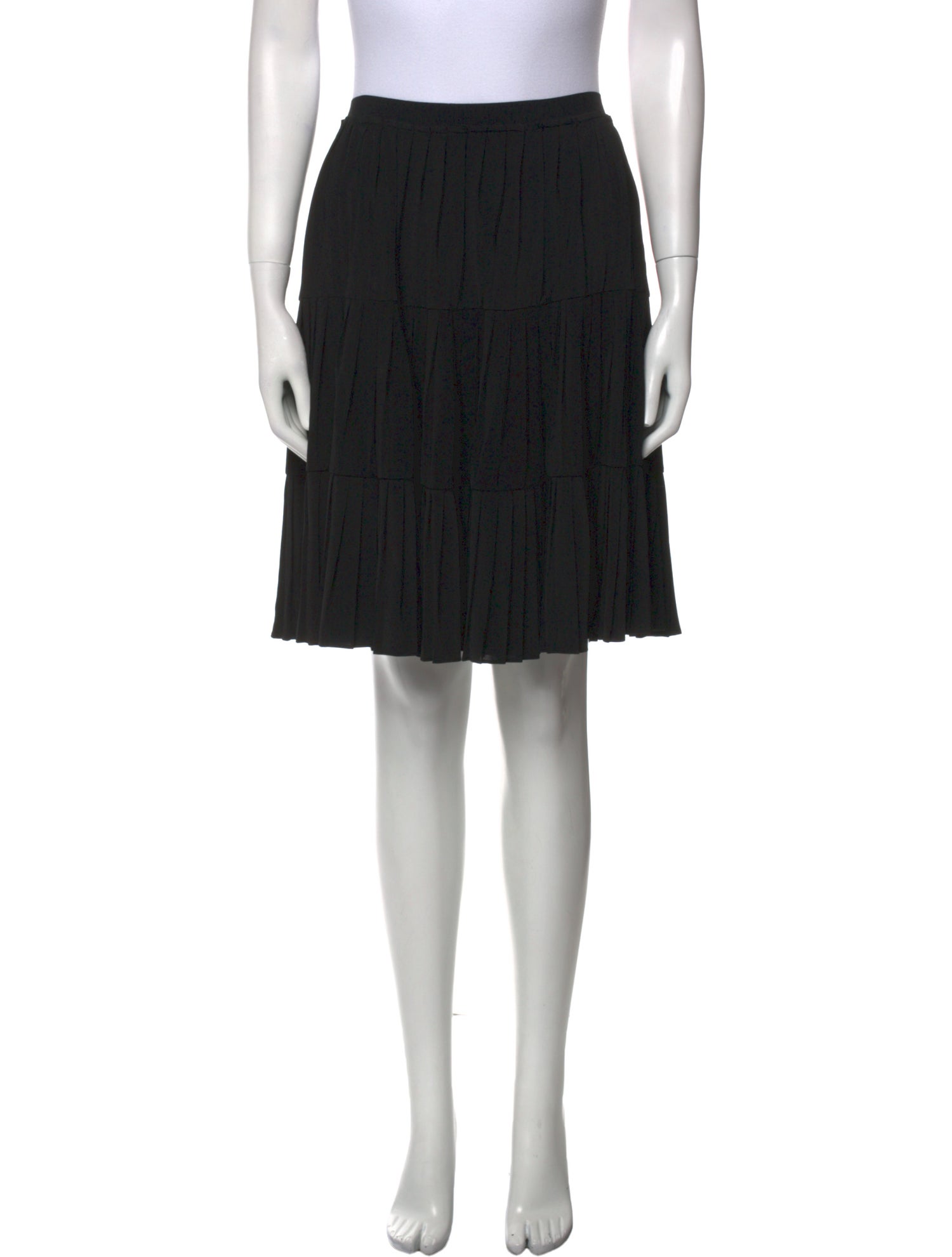 Givenchy Pleated Accents Knee-Length Skirt
