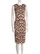 Givenchy Animal Print Midi Length Dress