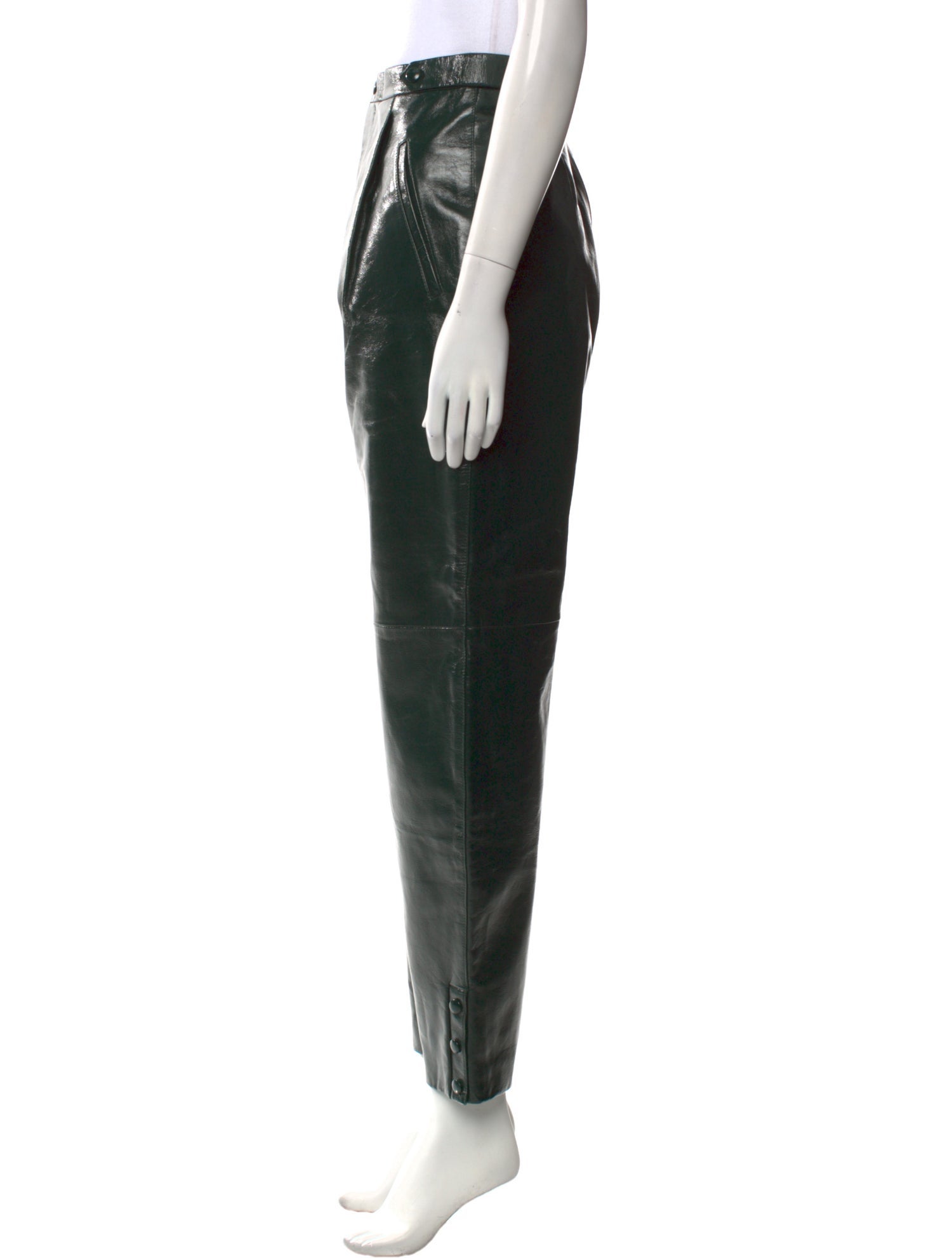 Givenchy Leather Straight Leg Pants
