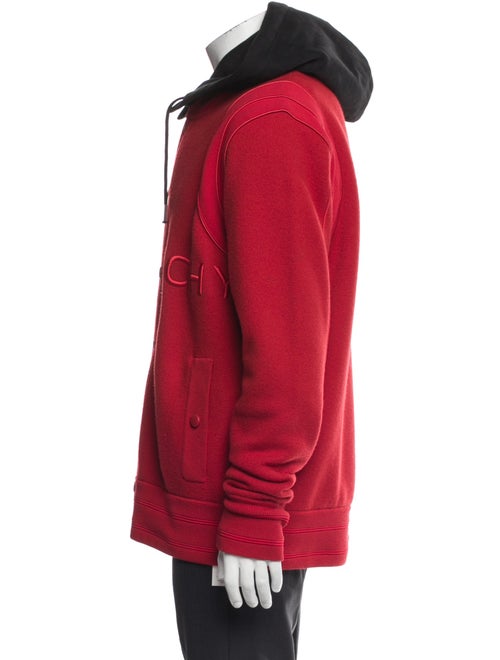 Givenchy Wool Colorblock Pattern Puffer Coat