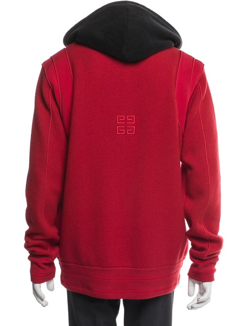 Givenchy Wool Colorblock Pattern Puffer Coat