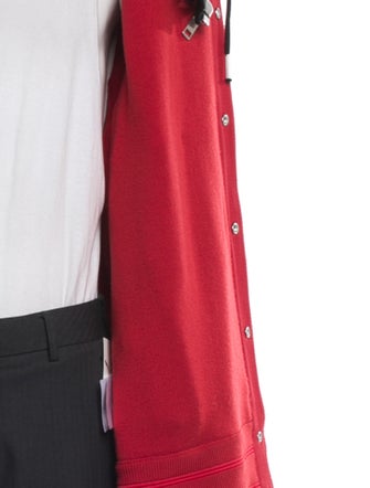 Givenchy Wool Colorblock Pattern Puffer Coat