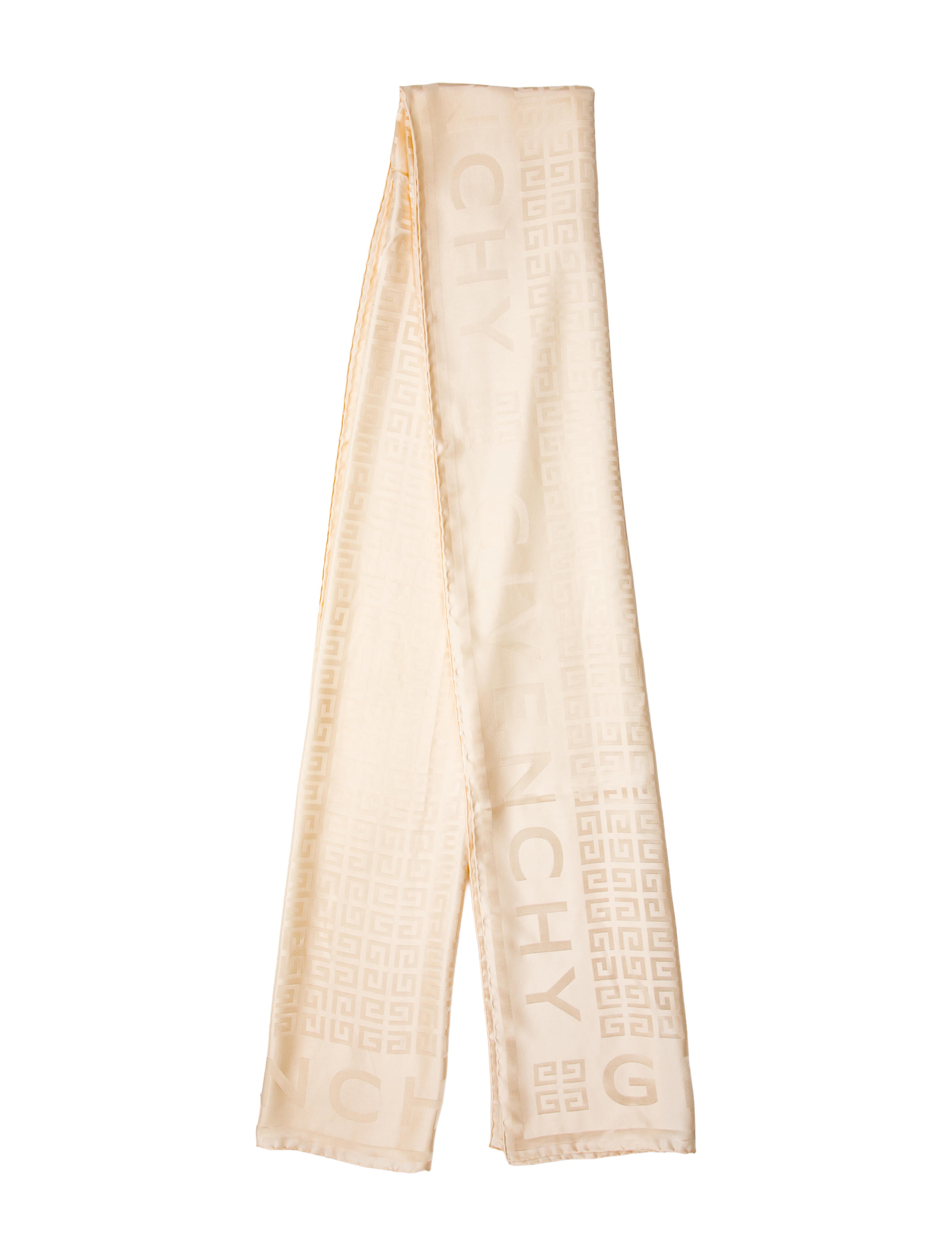 Givenchy Checkered Print Silk Scarf w/ Tags