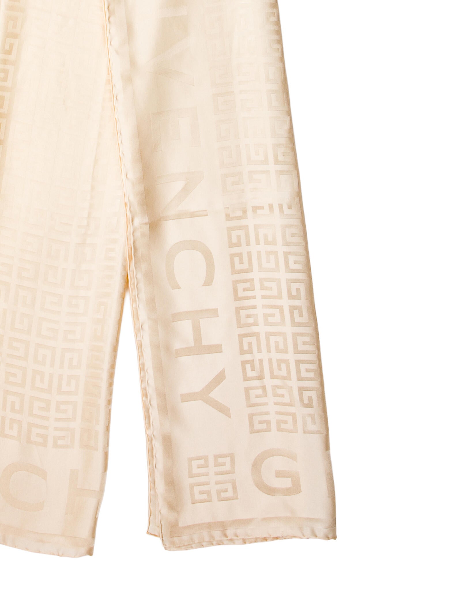 Givenchy Checkered Print Silk Scarf w/ Tags