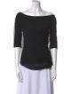 Givenchy Bateau Neckline Three-Quarter Sleeve Top
