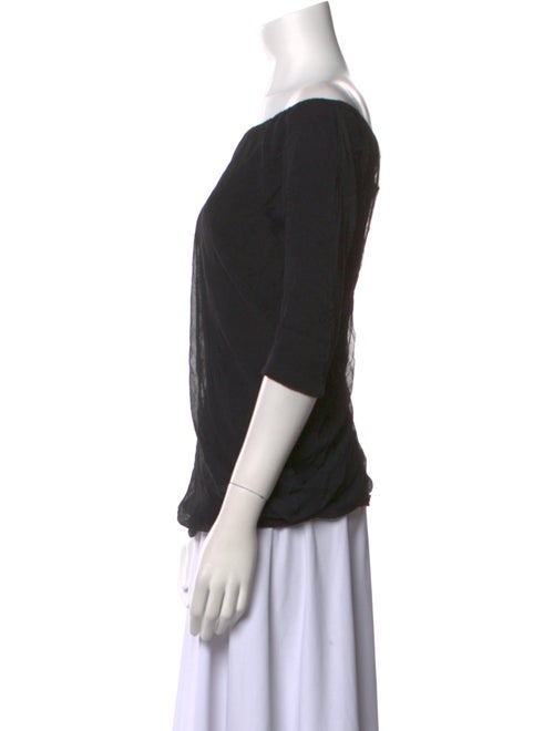 Givenchy Bateau Neckline Three-Quarter Sleeve Top