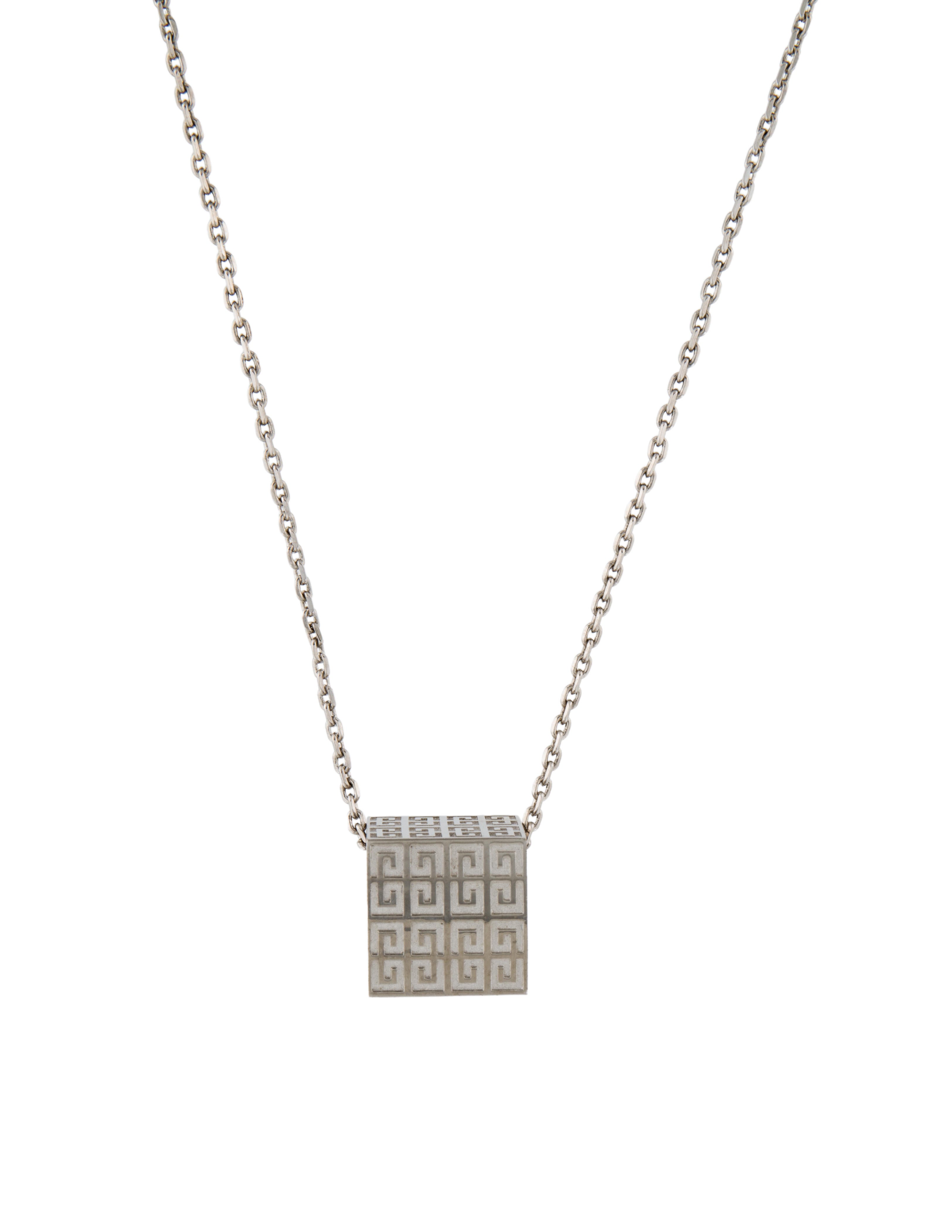 Givenchy Square Ring Pendant Necklace