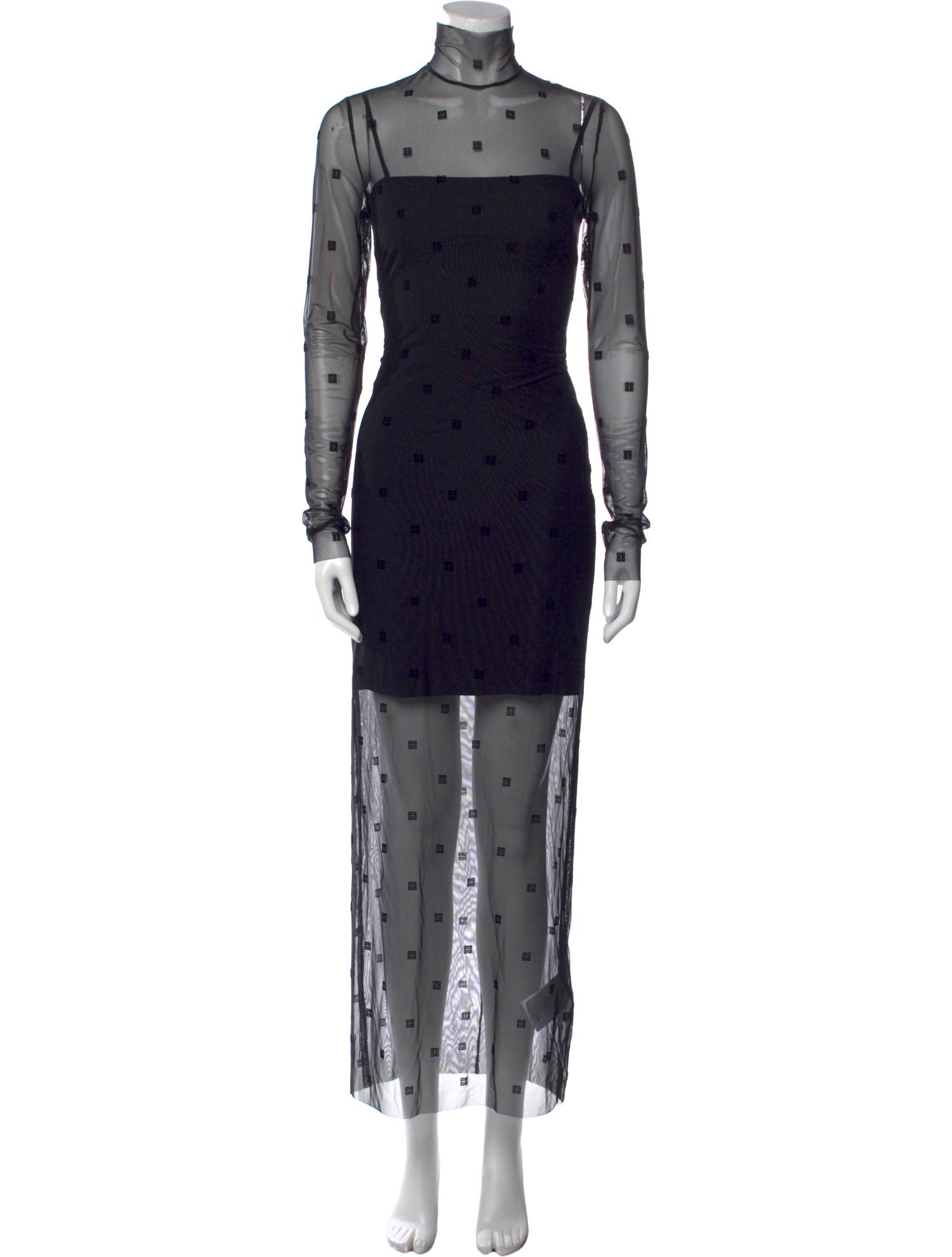 Givenchy Polka Dot Print Long Dress w/ Tags