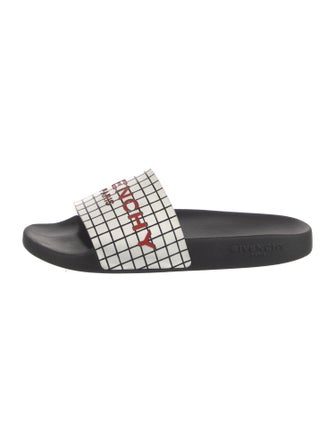 Givenchy Rubber Plaid Print Slides