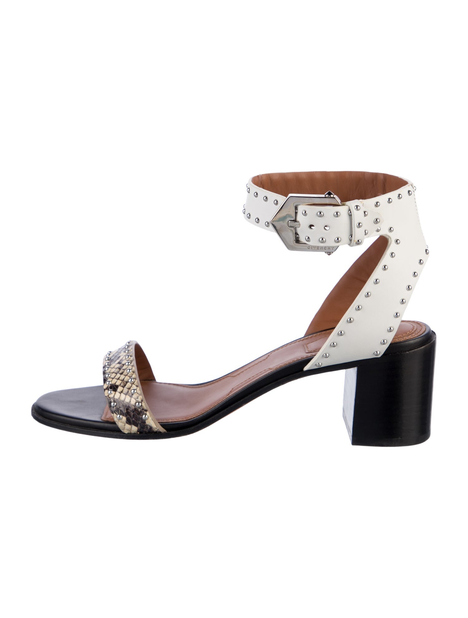 Givenchy Leather Animal Print Sandals
