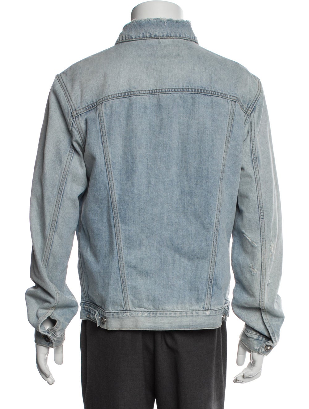 Givenchy Denim Jacket Blue Deconstructed Lining D… - image 3