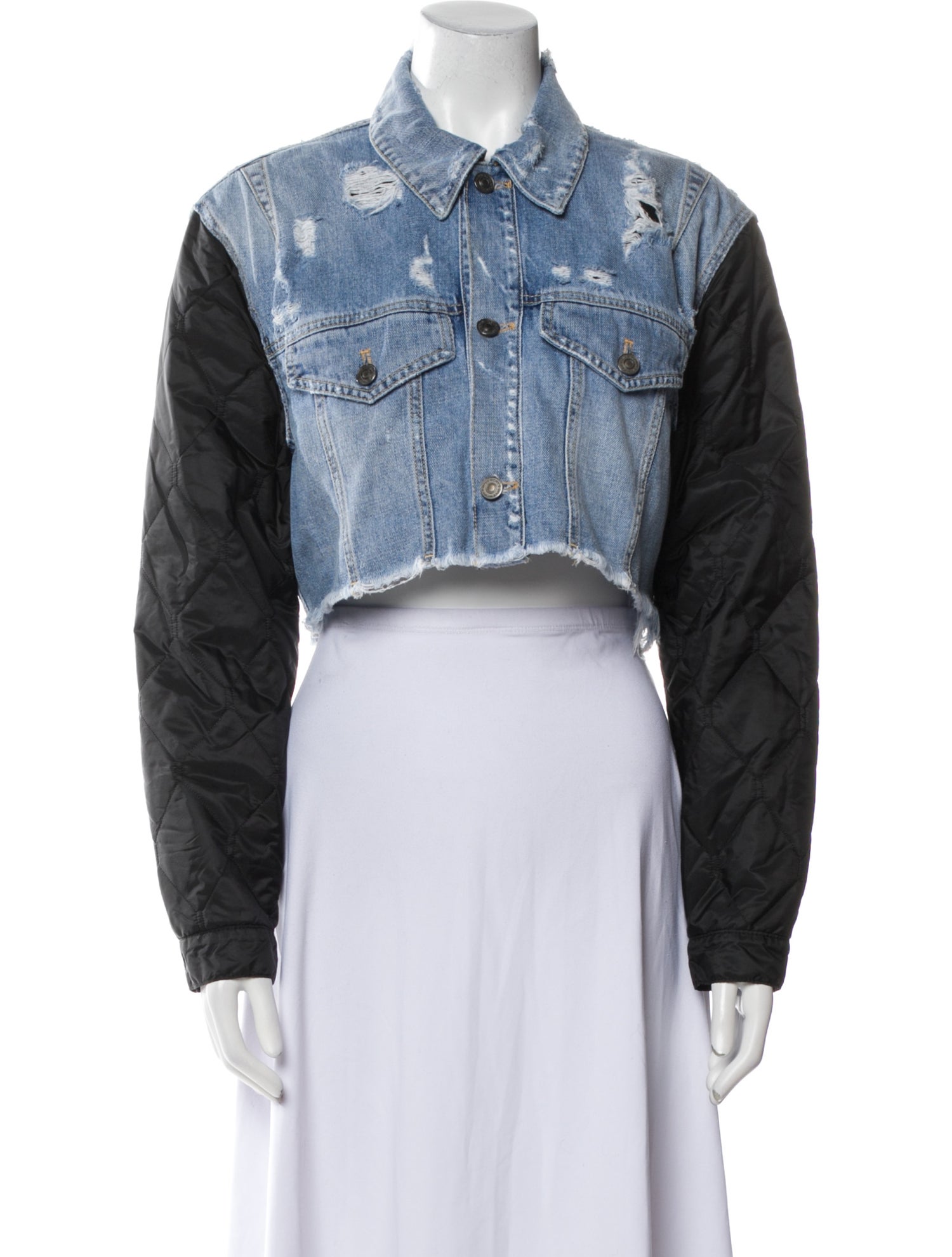 Givenchy Colorblock Pattern Denim Jacket