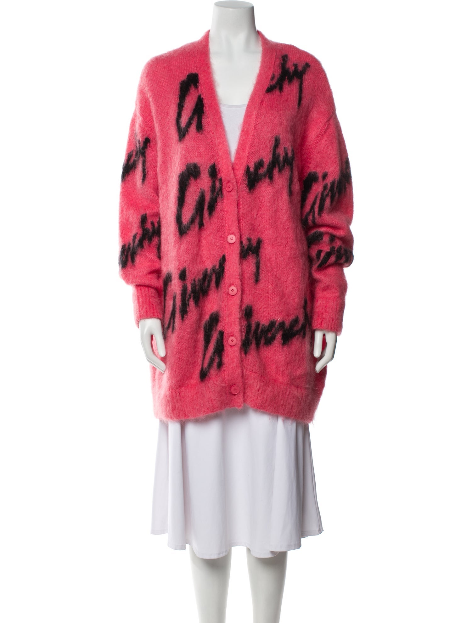 Givenchy Mohair Printed Faux Fur Jacket