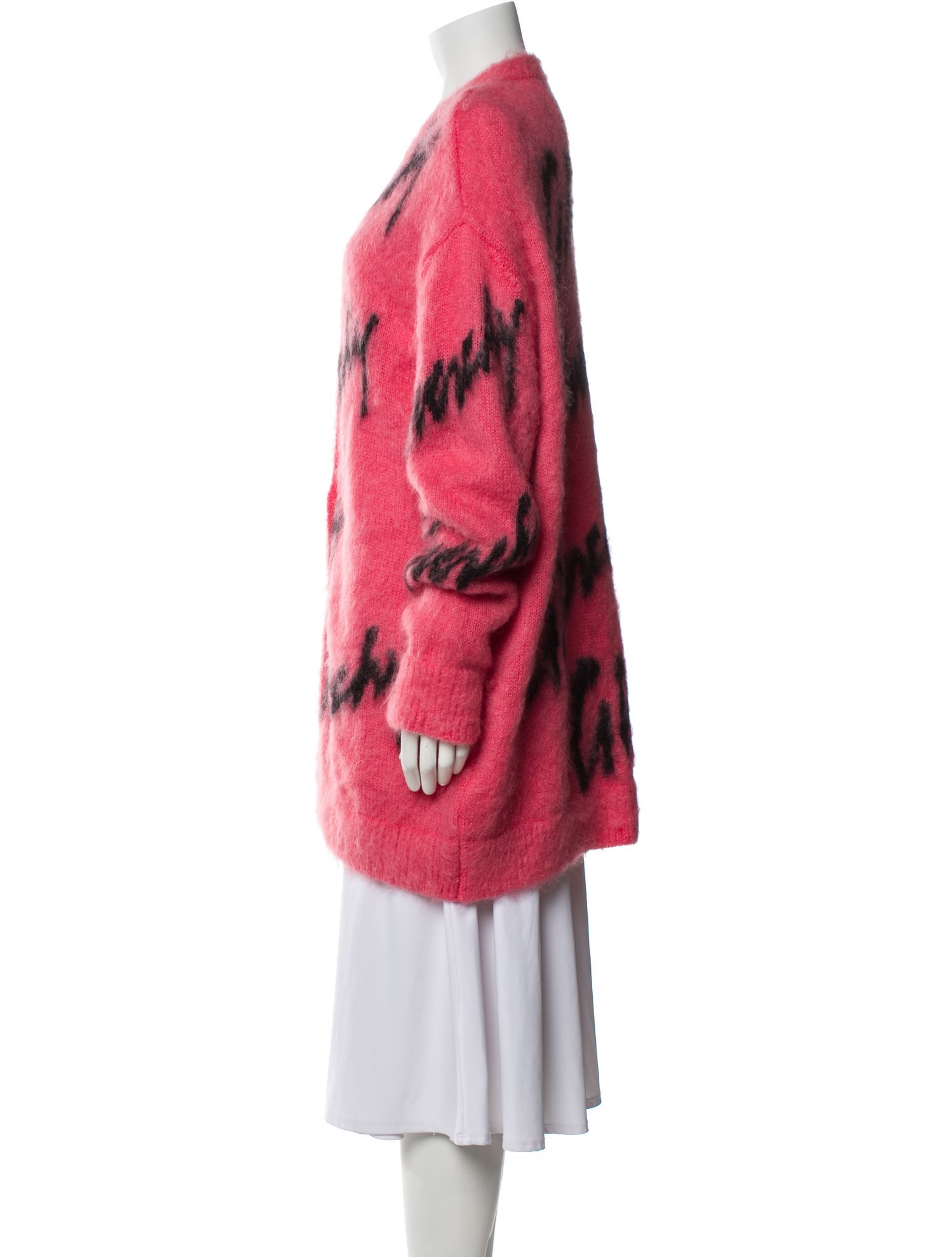 Givenchy Mohair Printed Faux Fur Jacket