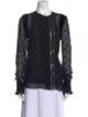 Givenchy Silk Polka Dot Print Button-Up Top
