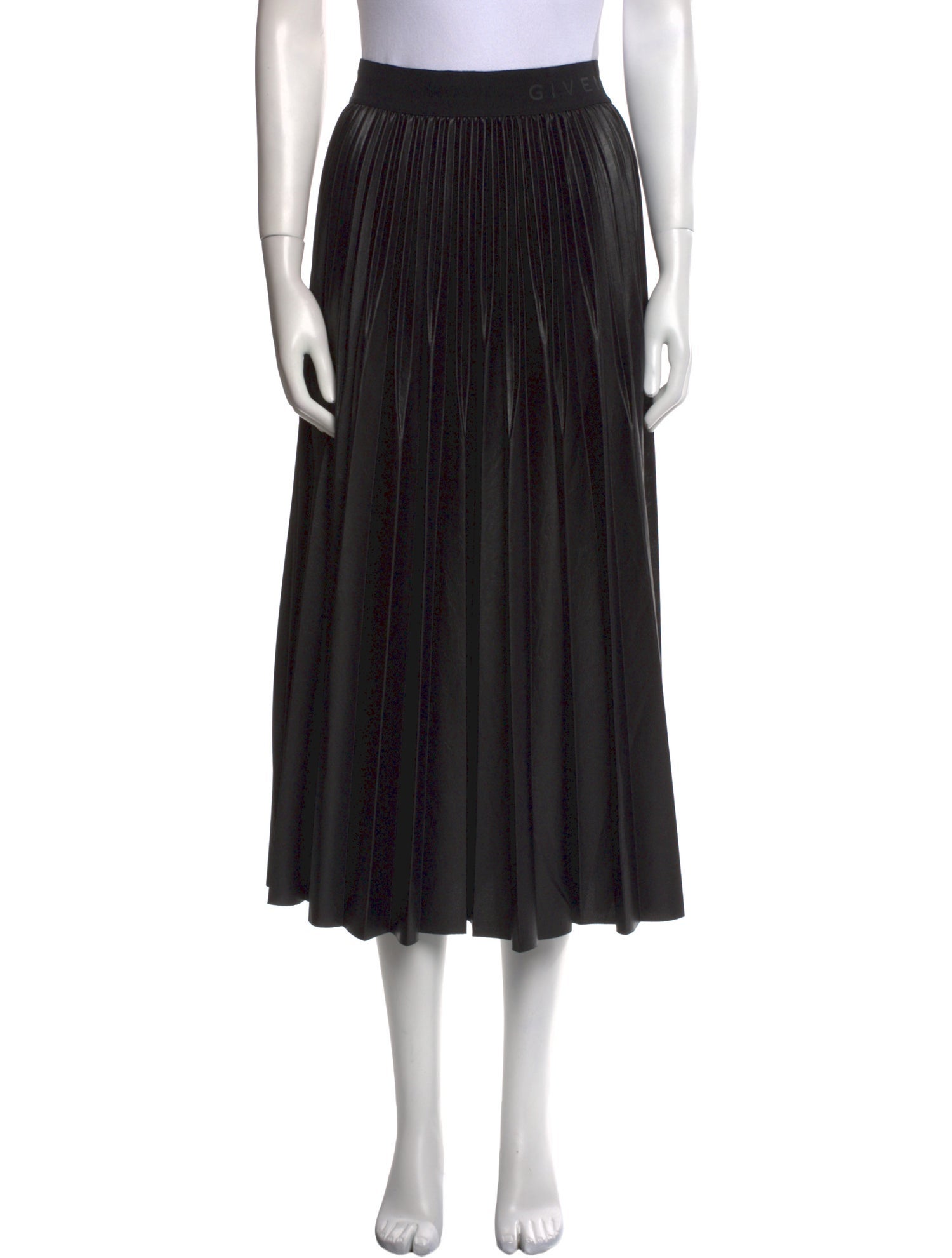 Givenchy Pleated Accents Midi Length Skirt