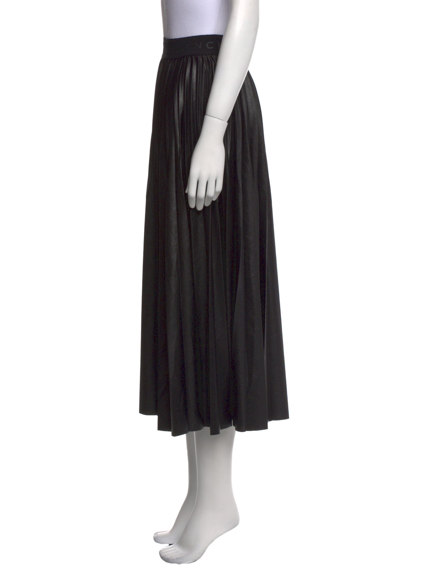 Givenchy Pleated Accents Midi Length Skirt