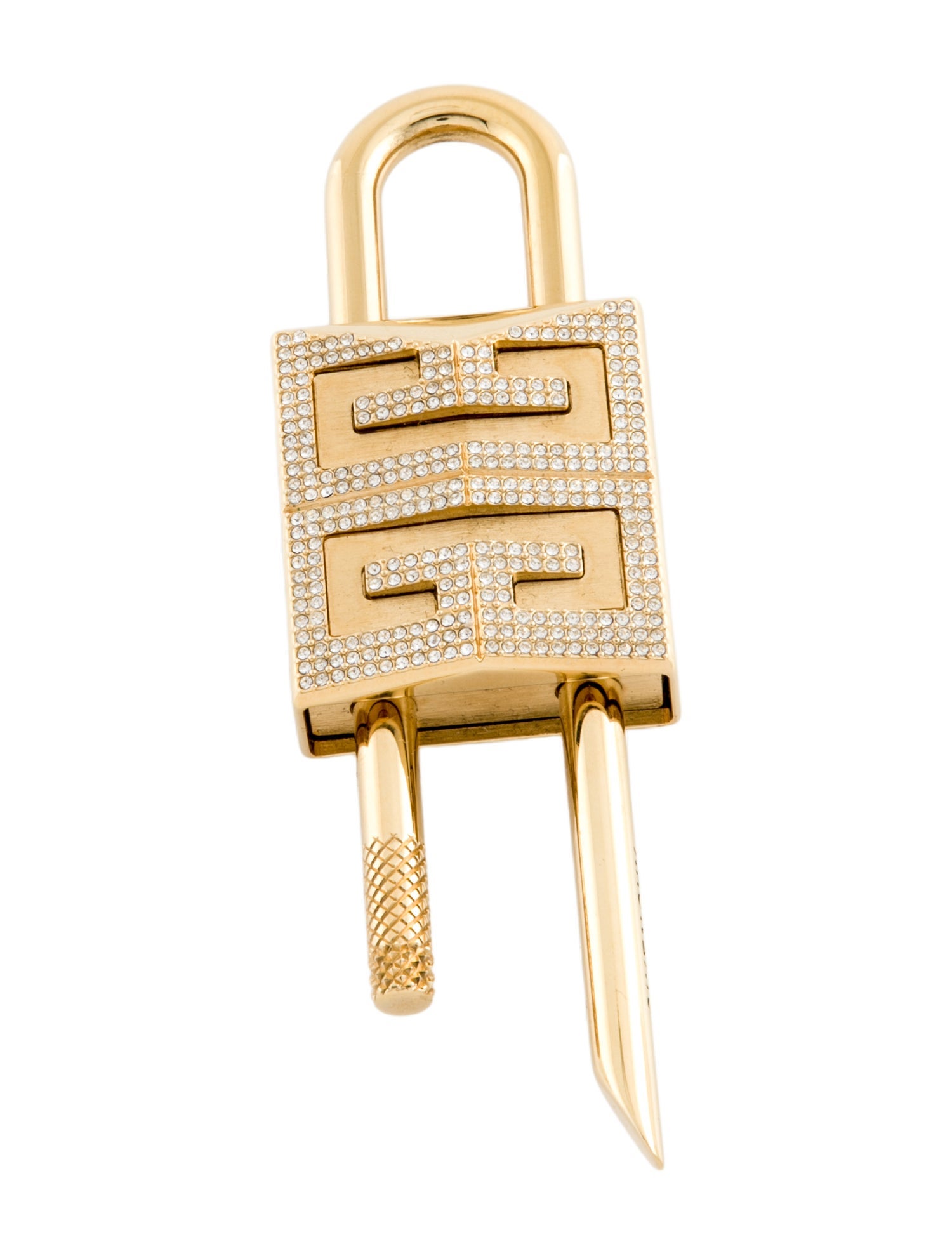 Givenchy Gold-Tone Metal Padlock Charm Keychain