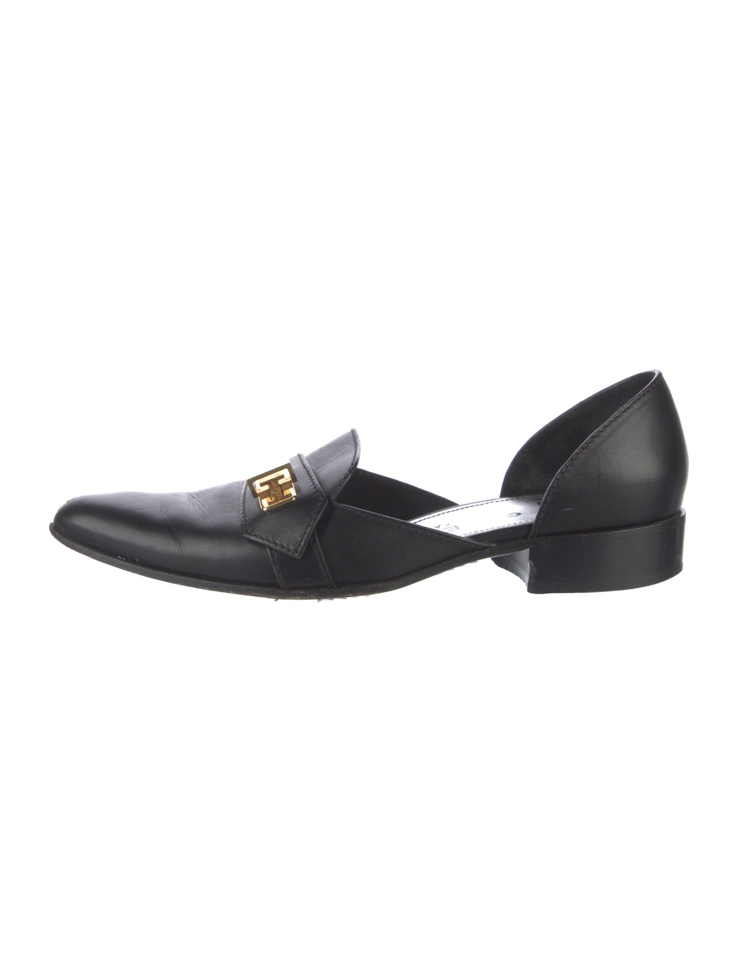 Givenchy Leather Cutout Accent D'Orsay Flats