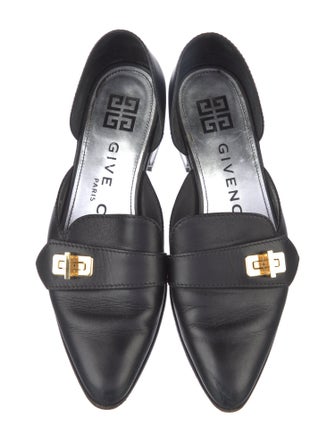 Givenchy Leather Cutout Accent D'Orsay Flats