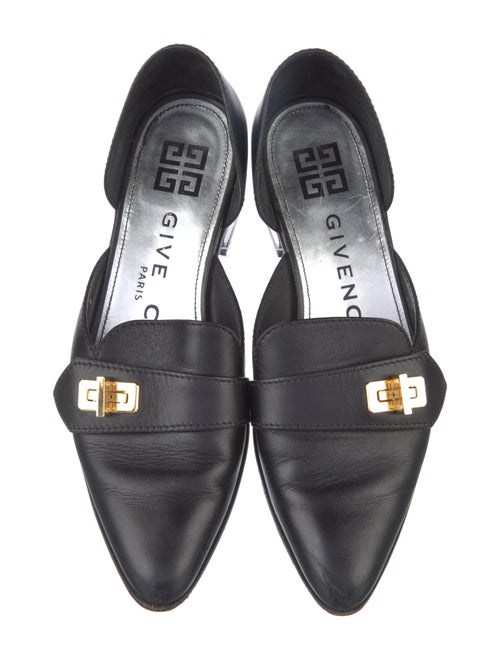 Givenchy Leather Cutout Accent D'Orsay Flats