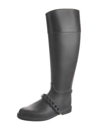 Givenchy Chain-Link Accent Rubber Rain Boots