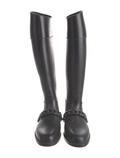 Givenchy Chain-Link Accent Rubber Rain Boots
