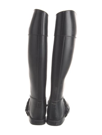 Givenchy Chain-Link Accent Rubber Rain Boots