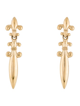 Givenchy Fleur De Lis Drop Clip-On Earrings
