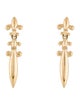 Givenchy Fleur De Lis Drop Clip-On Earrings