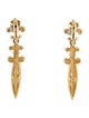 Givenchy Fleur De Lis Drop Clip-On Earrings